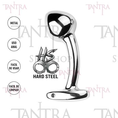 Plug anal metalico curvado Small